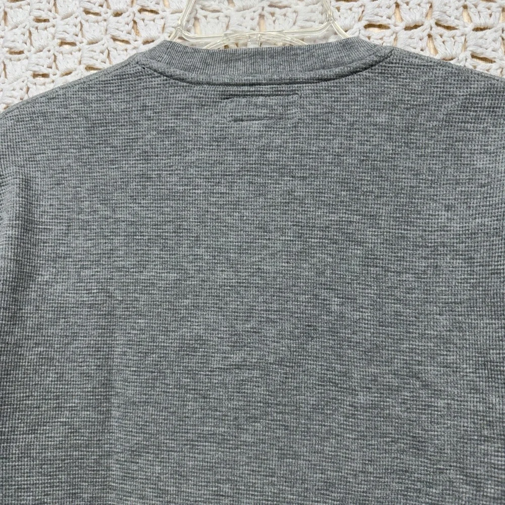 Polo Ralph Lauren Shirt Mens Sz L Gray Heather Thermal Waffle Knit 100%Cotton